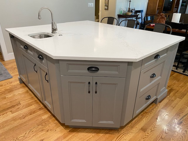 Dovetail Gray Stone Ridge Cabinets, Dovetail Paint Kitchen Cabinets White